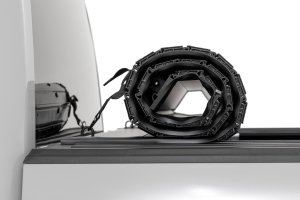 Ford F-150 Lightning Hard Roll Up Bed Cover - Rough Country - Flush, Low-Profile Design - Matte Black - '22-'24